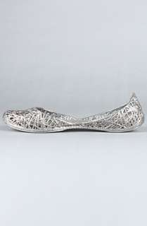 Melissa Shoes The Campana Zig Zag Shoe in Silver Glitter  Karmaloop 