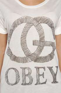 Obey The Pencil Og Tee in Natural White  Karmaloop   Global 