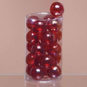 20 Ruby Red Floating Glass Bubbles Iridescent Floral Wedding Decor 