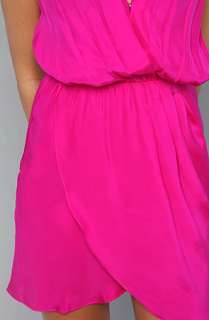 Blaque Label The Silk Drape Dress in Fuchsia  Karmaloop   Global 
