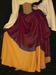 RENAISSANCE Medieval Costume Youth Child Accent Over Top Skirt 