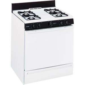 Hotpoint 30 In. Freestanding Gas Range in White (RGB508PETWH) from The 