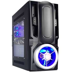 Aerocool JetMaster JR BS Black ATX Mid Tower Case with Clear Side 