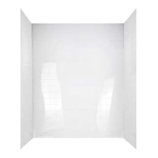 ASB 60 In. X 38.5 In. Alcove TileKit Shower Wall Set in White 36360 at 