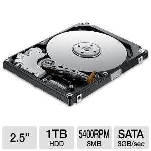 Samsung HN M101MBB Spinpoint M8 2.5 Internal Hard Drive   1TB, SATA 3G 