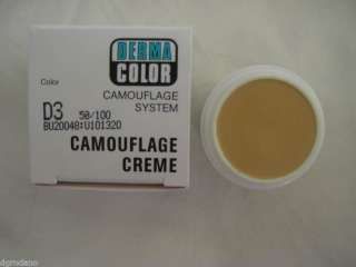 Kryolan Derma Color Camouflage Cream Foundation D3 New  