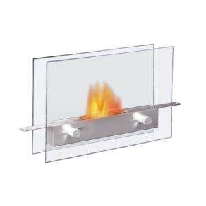 Anywhere Fireplace Metropolitan Stainless Steel and Tempered Glass 