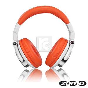 Zomo Kopfhörer HD 1200 DJ Headphone weiß orange+Kunstleder  und 