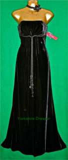 BN MONSOON Black Velvet QUEENIE Long Evening Maxi Dress  