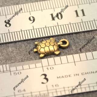   Antique Brass Charms Tortoise Shell Vintage Jewelry Findings ZA312