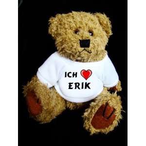 Teddy Bear mit Ich liebe Erik t shirt  Spielzeug