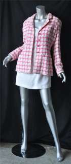 CHANEL BOUTIQUE Jacket Blazer+Sequin Linen Dress Set M  