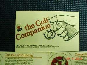 Colt Python Companion Booklet Diamondback BOA SA  