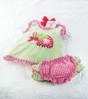 NWT Mud Pie Lil Chick Pinafore Bloomer Set, 0 6 Months  
