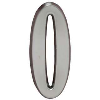 Whitehall Products Brushed Nickel 4 in. Number 0 12810 at The Home 