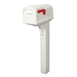 Rubbermaid Classic Plastic Mailbox and Post Combo   White CL10000W at 