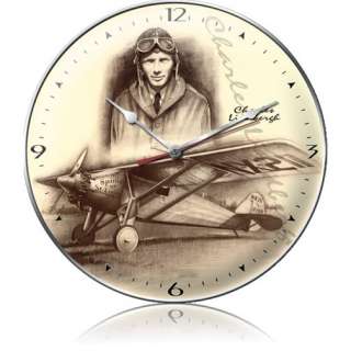 Charles Lindbergh metal clock Spirit of St Louis NEW  