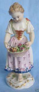 Meissen 19th Century Hand Painted Porcelain Figurine  