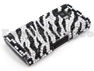 Bling Strass Cover Tasche Case Hülle für Nokia X6 Zebra  