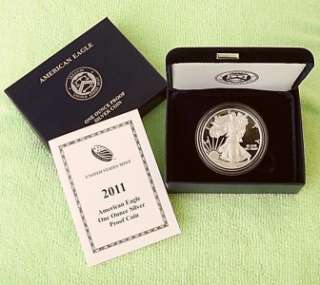 2011 W American Silver Eagle Proof Coin US Mint Box/COA PRISTINE 