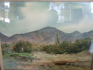   Artist RAMON FROMAN Desert Az Landscape Watercolor Painting  
