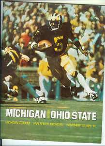1975 Michigan Ohio State college football program Woody Hayes Bo 