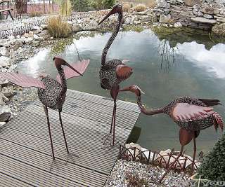 Kranich aus Metall Garten Dekoration Vögel H82cm Neu  