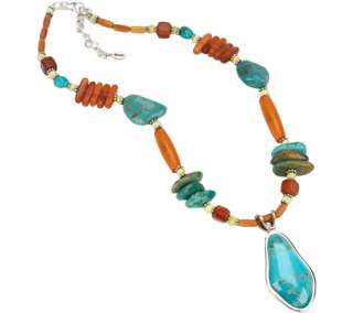 Barse Turquoise/Horn Necklace SN6190THN    & Return 