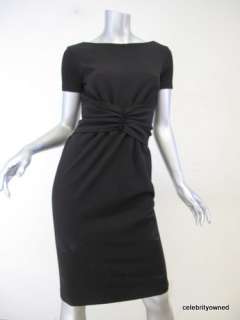 NEW Prada Dress Black Stretch S/S Open Back sz S  