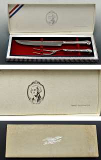 Pc Silverplated Towle Carving Set & 5 Stag Handled Pieces  