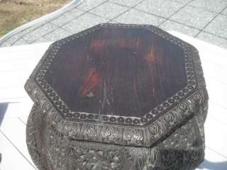 Antique Anglo Indian Highly Carved Wood Export Table  