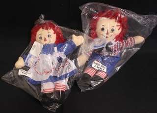 NEW 2011 APPLAUSE CLASSIC RAGGEDY ANN ANDY DOLLS    