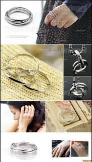 Fashion Silver Color 3in1 Interlocking Ring  