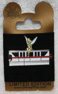 WDW Disney Gold Card Red Monorail Pin   Tinker Bell LE  