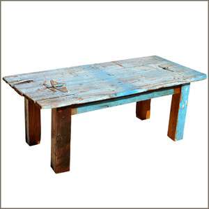   Reclaimed Teak Wood Distressed Cocktail Coffee Table Furniture NEW