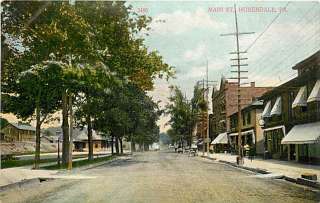 PA HONESDALE MAIN STREET TOWN VIEW EARLY T89707  