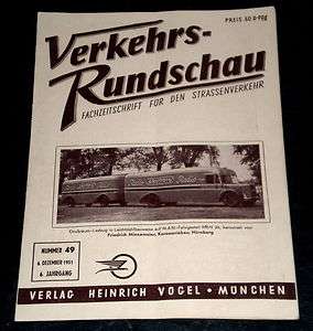 Verkehrs Rundschau 49/51 Minnameier Karosserie auf MAN Fahrgestell MKN 