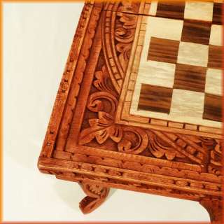 edles Schachspiel Holz Schach Kunsthandwerk Bali geschnitzt Figuren 