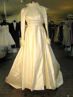 VINTAGE PRISCILLA OF BOSTON WEDDING GOWN SIZE 8 #123  