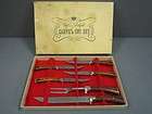 SET OF CHEFS DELIGHT CARVEN CUT KNIVES KIRBY VACUUM PROMOTIONAL ITEM
