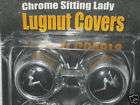 10 TRUCK 33mm CHROME SEXY SITTING LADY LUGNUT COVERS