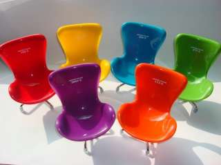 6PCS Miniature Modern Furniture Egg Swan Designer Chair  