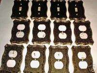 Metal Outlet Covers & 4 Wall Switch Plate Covers NEW  