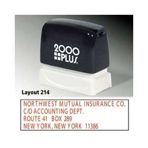  COS030204   2000 PLUS Custom Pre Inked Stamp pi 28 Office 