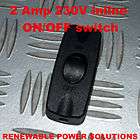 Inline Torpedo lamp switch/light switch 2/3 core CLEAR