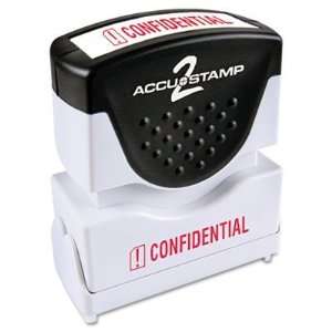 Accustamp2 Shutter Stamp with Microban, Red, CONFIDENTIAL 