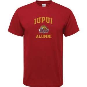 IUPUI Jaguars Cardinal Red Alumni Arch T Shirt  Sports 