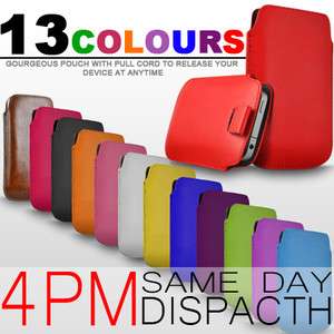 Premium PU Leather Pull Tab Pouch Case Cover For Nokia Asha 202  