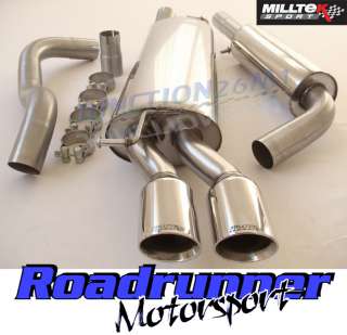 MILLTEK STAINLESS STEEL CAT BACK SYSTEM RESONATED TO FIT VW GOLF MK4 1 