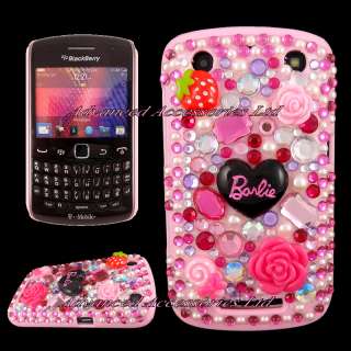 PINK FLORAL 3D CRYSTAL DIAMOND CASE DIAMANTE COVER FOR BLACKBERRY 9360 